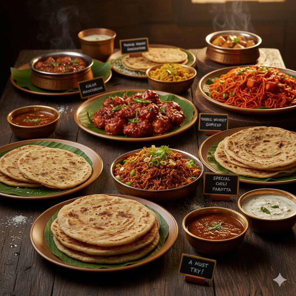 Variety of South Indian Dinner Dishes